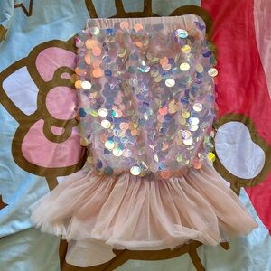 Girls kids mermaid tail dress Halloween play skirt